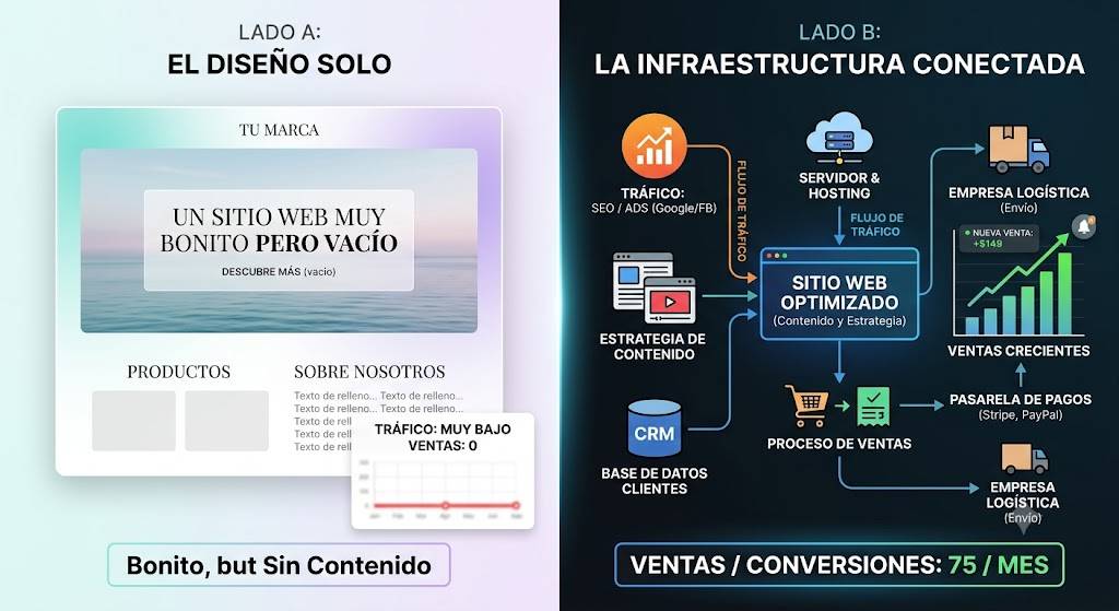 Diseño web estratégico vs diseño tradicional.